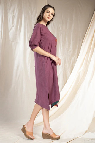 Modern Duality-Minimal Organic Khadi Reversible Dress