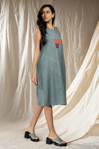 Square Symphony - Khadi Playful Sleeveless Dress