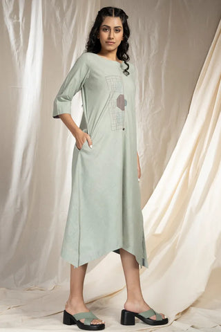 Artisan made Slim Fit Khadi Fabric Dress