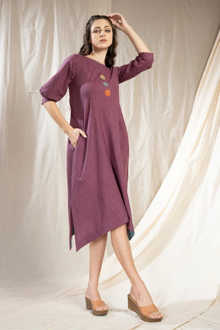 Modern Duality-Minimal Organic Khadi Reversible Dress