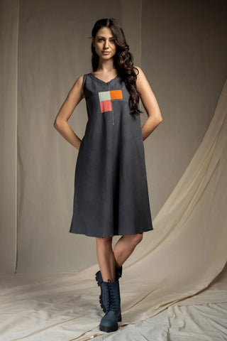 Square Symphony - Hand Crafted Khadi Dress