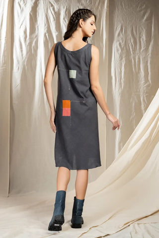 Square Symphony - Hand Crafted Khadi Dress
