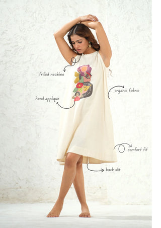 Sculpted Ease: Abstract Handcrafted Dress