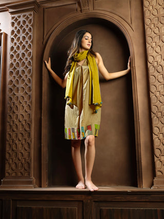 Anvyaa-Hand Crafted Bamboo Fabric Dress