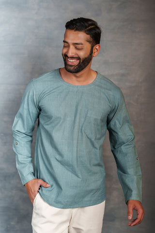 Men’s Black Khadi Casual Jacket – Handwoven Organic Fabric | THREAD GAME