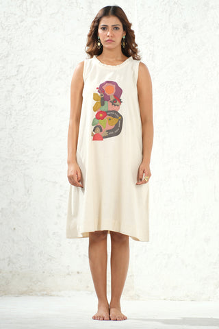 Sculpted Ease: Abstract Handcrafted Dress