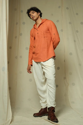 Urban Looms- Ethically - Made Men's Full Sleeve Hooded Kurta