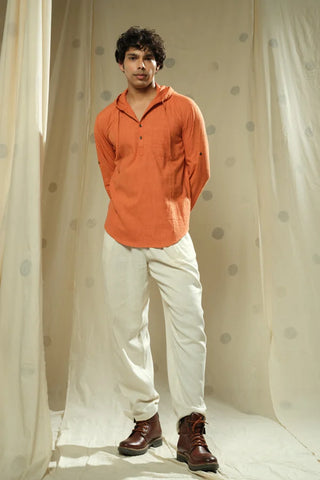 Urban Looms- Ethically - Made Men's Full Sleeve Hooded Kurta