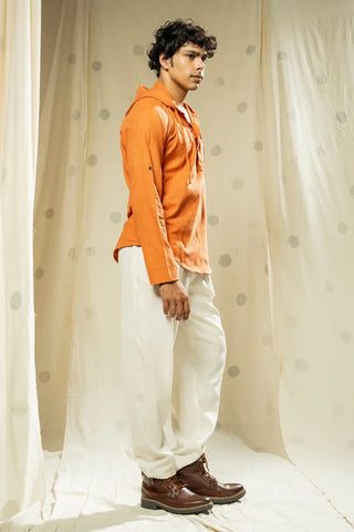 Urban Looms- Ethically - Made Men's Full Sleeve Hooded Kurta