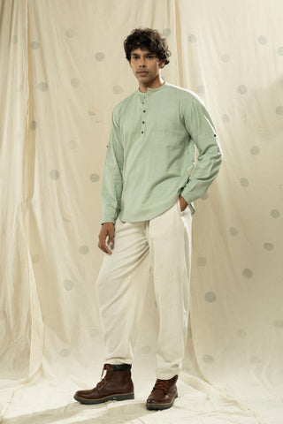 Hand Woven - Hand Spun Organic Men Round Neck Kurta