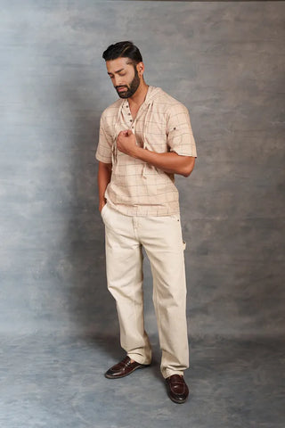 Slow Fashion Khadi Bronze Hoodie – Artisan Made