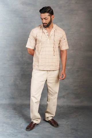 Slow Fashion Khadi Bronze Hoodie – Artisan Made