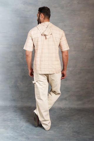 Slow Fashion Khadi Bronze Hoodie – Artisan Made