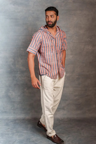 Urban Khadi: Sustainable Handspun Hoodie with Front Pockets