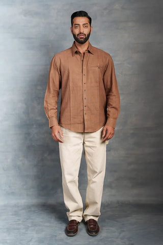 Minimalist Handwoven Khadi Shirt – Full Sleeve Elegance