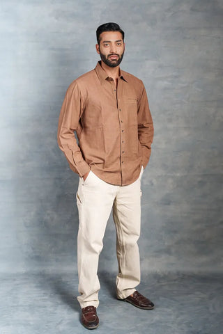 Minimalist Handwoven Khadi Shirt – Full Sleeve Elegance