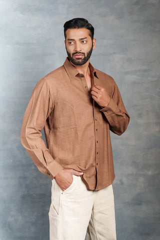 Minimalist Handwoven Khadi Shirt – Full Sleeve Elegance