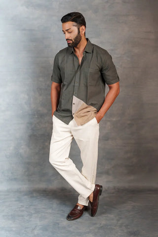 Handwoven Khadi Shirt with Hand Applique – Artisan Made