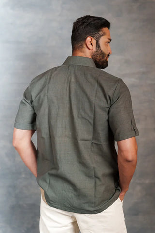 Handwoven Khadi Shirt with Hand Applique – Artisan Made