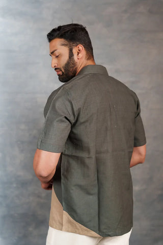 Handwoven Khadi Shirt with Hand Applique – Artisan Made