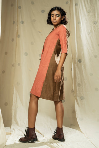 Hand Crafted - Organic Khadi Natural Fiber Hoodie Dress