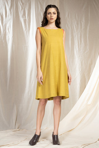 Khadi Cascade - Handmade Relaxed Fit Mid-Length Dress
