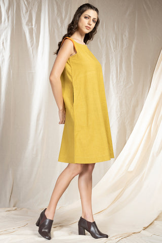 Khadi Cascade - Handmade Relaxed Fit Mid-Length Dress