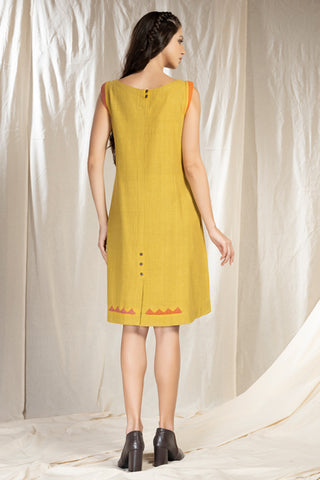 Khadi Cascade - Handmade Relaxed Fit Mid-Length Dress