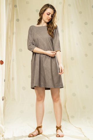 Applique Grace- Relaxed Fit Vegan Fashion Knee Length Dress