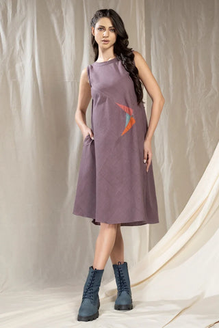 Triangular Tales-Ethically Made Knee Length Dress