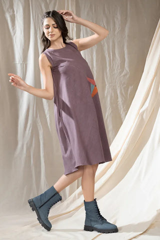 Triangular Tales-Ethically Made Knee Length Dress