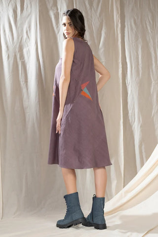 Triangular Tales-Ethically Made Knee Length Dress