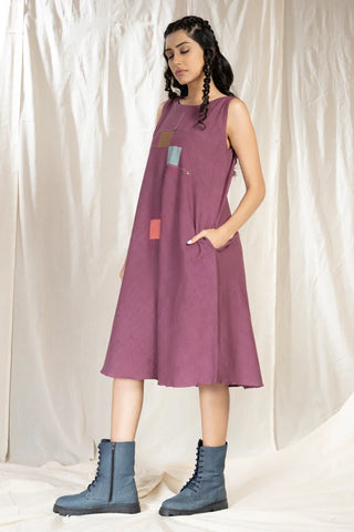 Square Symphony-Ethically Made Sleeveless Dress