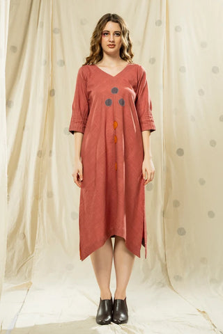 Polka Pops-High-Low Hand Applique Dress