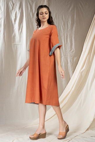 Hand Woven- Hand Spun Pin Tucked Dress