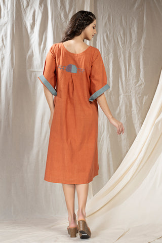 Hand Woven- Hand Spun Pin Tucked Dress