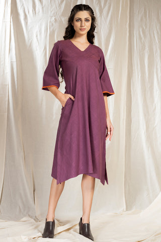 Hand Woven- Hand Spun Pin Tucked Dress