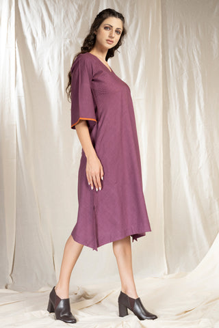 Hand Woven- Hand Spun Pin Tucked Dress