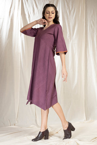 PinTuck Perfection- Purple Affair Niche Dress