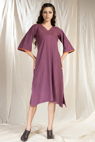 PinTuck Perfection- Purple Affair Dress
