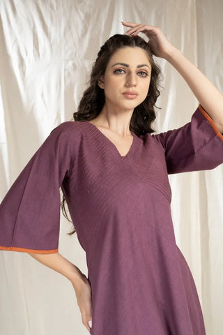 PinTuck Perfection- Purple Affair Dress