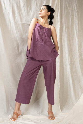 Simple Essence- Climate-Friendly Purple Affair Co-Ord Set