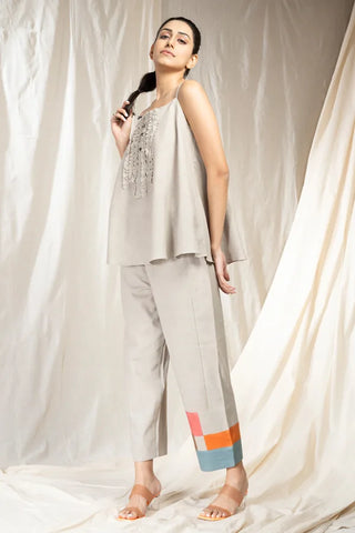 Patch Party-Grey Spaghetti Co-Ord Set