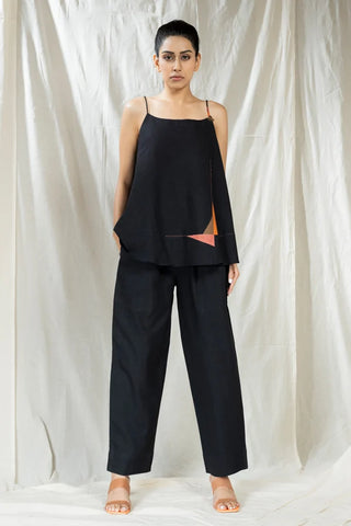 Eco Angles- Black Applique Co-Ord Set