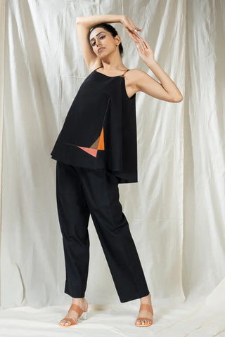 Eco Angles- Black Applique Co-Ord Set