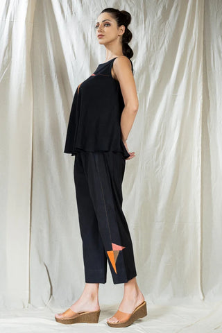 Eco Angles-Black Applique Co-Ord Set