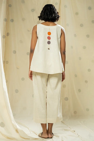 Minimal Roots-White Polka Dot Co-Ord Set