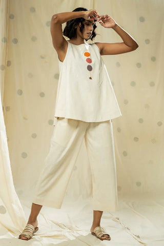 Minimal Roots-White Polka Dot Co-Ord Set