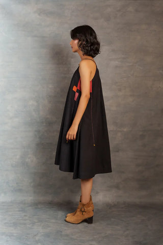 Sustainable Women Khadi Dress with Hand Embroidery – Ethically Crafted