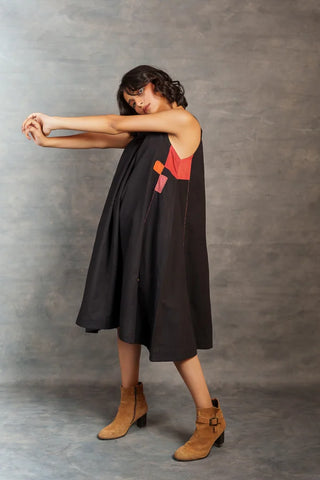 Sustainable Women Khadi Dress with Hand Embroidery – Ethically Crafted